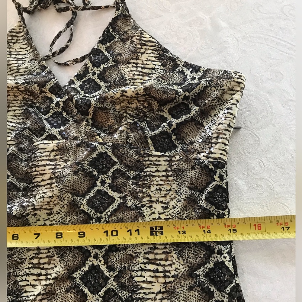 NWT  Janine Paris ‎ Sequin Snakeskin Dress SZ M - Picture 6 of 10